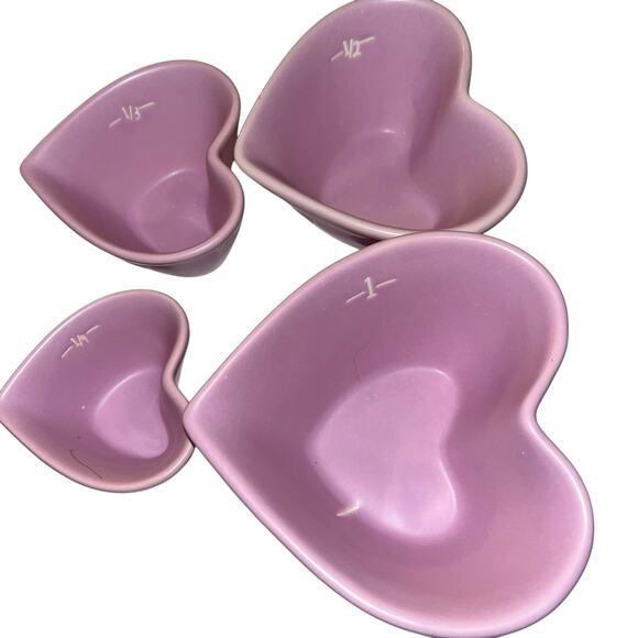 Rae Dunn Lavender Heart Measuring Cups Set of 4 – Artisan Collection by Magenta - Picture 3 of 4